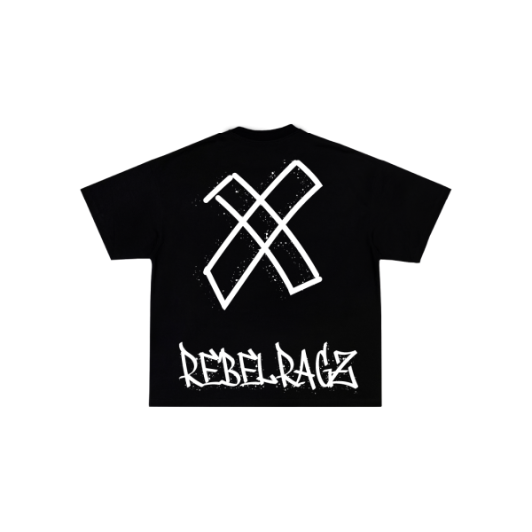 Patterned Black Tee